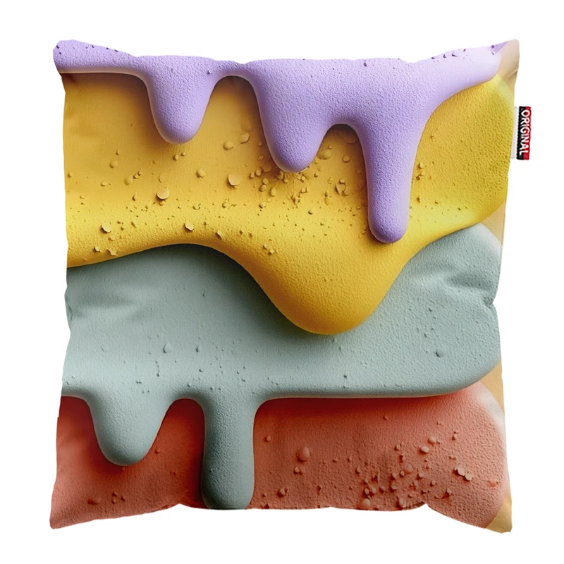 کوسن پاد آفرین مدل بستنی های رنگی رنگی کد 526 سایز 30*30 سانتی متر