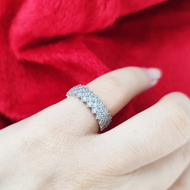 انگشتر نقره زنانه مدل پرنسس کد NG3704 انگشتر نقره زنانه مدل پرنسس کد NG3704