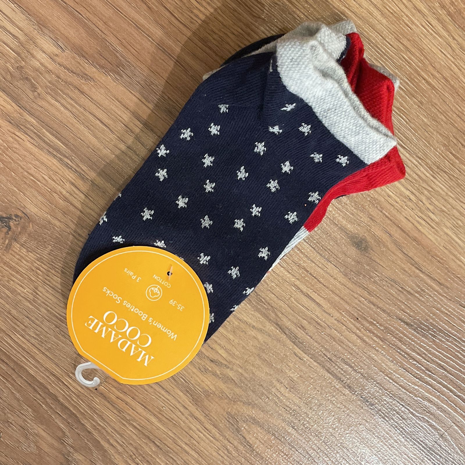 جوراب ساق کوتاه زنانه مادام کوکو مدل Daisi بسته 3 عددی - - 3