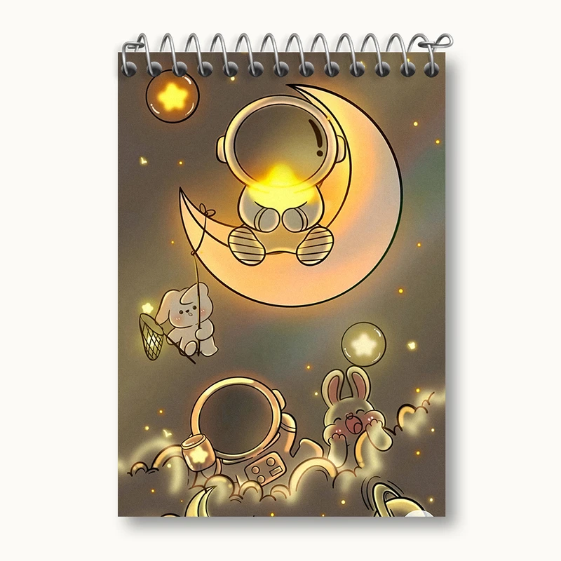 دفتر یادداشت 50 برگ خندالو طرح فضانورد کیوت کد N4106