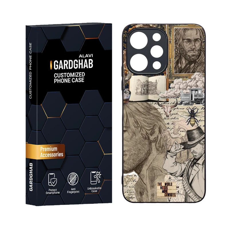 کاور گارد قاب علوی مدل دورژله ای هنری مناسب برای گوشی موبایل شیائومی Redmi 12 4G / 12 5G