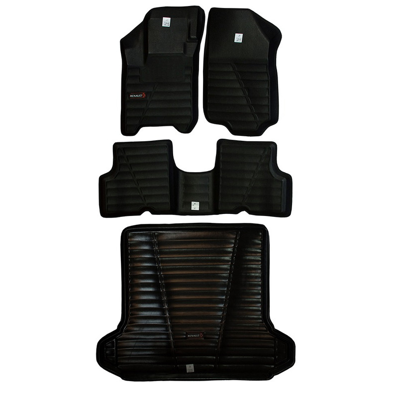 کفپوش سه بعدی خودرو لاستیک گیلان کد 1085 مناسب برای ال 90 به همراه کفپوش صندوق