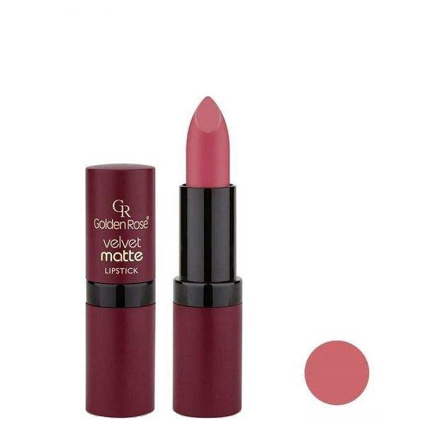 رژ لب گلدن رز مدل ولوت شماره 12