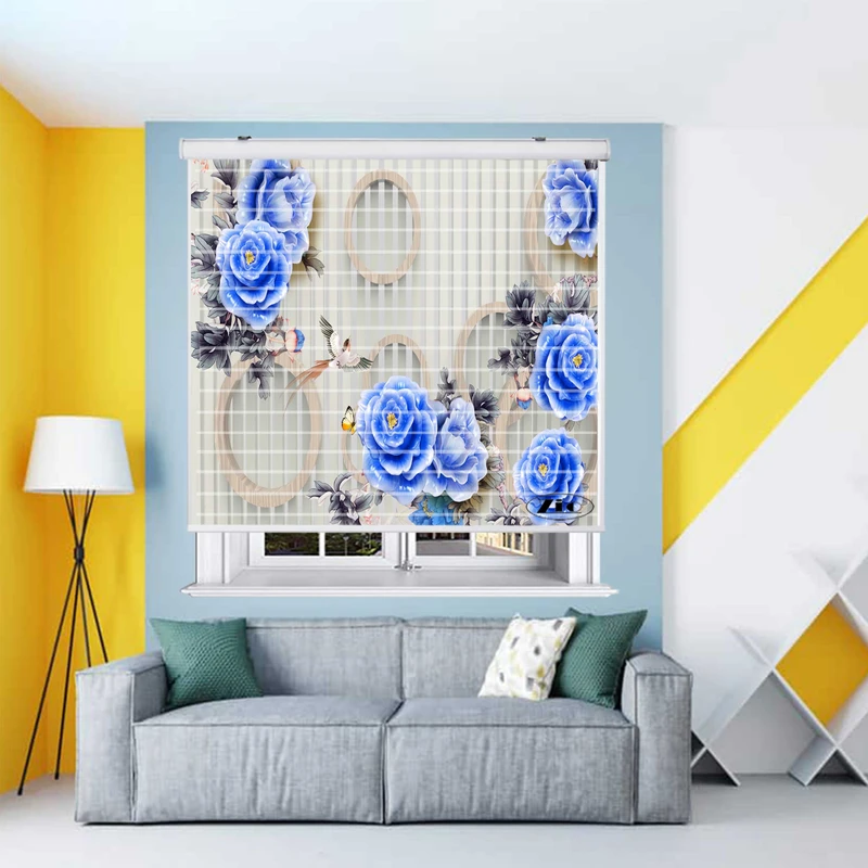 پرده زبرا زیو مدل سیلوئت 3D1243 سایز 150x150 سانتی متر