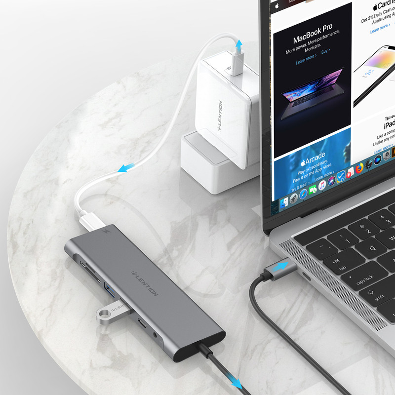 هاب 8 پورت USB-C لنشن مدل C37