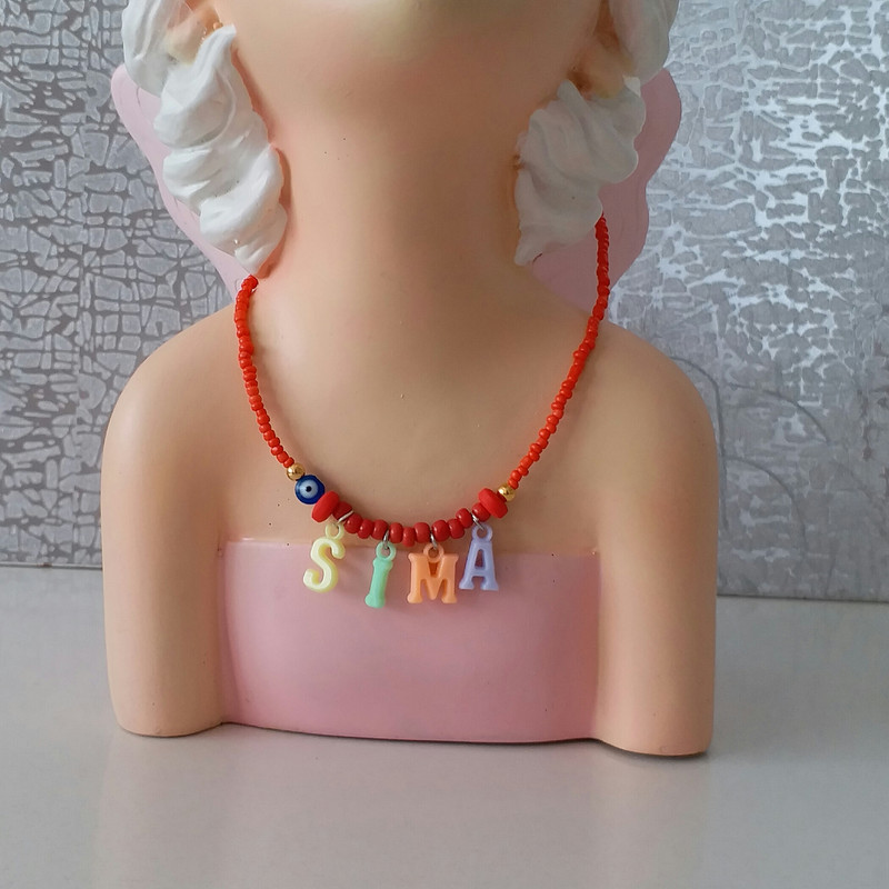 گردنبند دخترانه مدل تابستانی اسم سیما G111 گردنبند دخترانه مدل تابستانی اسم سیما G111