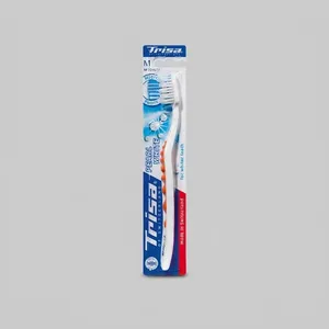 Trisa Pearl White Medium Toothbrush