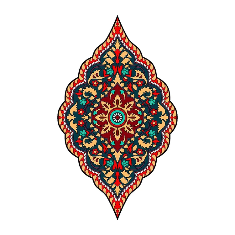 استیکر پارچه و لباس پاد آفرین مدل فرش ایرانی کد 3718