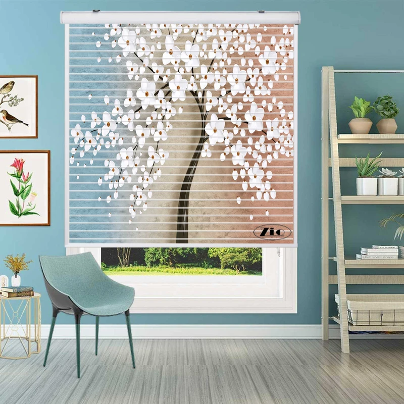 پرده زبرا زیو مدل سیلوئت 3D1350 سایز 150x150 سانتی متر