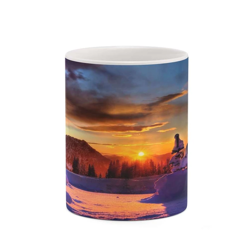 ماگ کاکتی مدل منظره برفی کد mgh18475