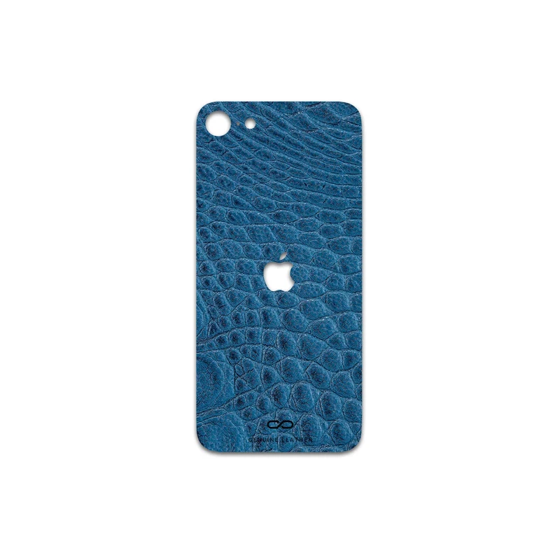 برچسب پوششی ماهوت مدل Blue-Crocodile-Leather مناسب برای گوشی موبایل اپل iPhone SE 2022
