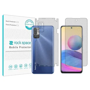 Matte Rockspace HyMTT screen protector suitable for the Xiaomi Redmi Note 10 5G mobile phone along with the back of the phone
