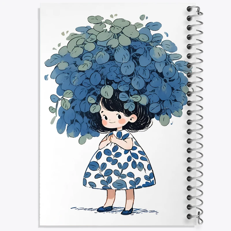 دفتر ژورنال نویسی 50 برگ خندالو مدل نقطه ای طرح دخترانه کیوت کد N3130