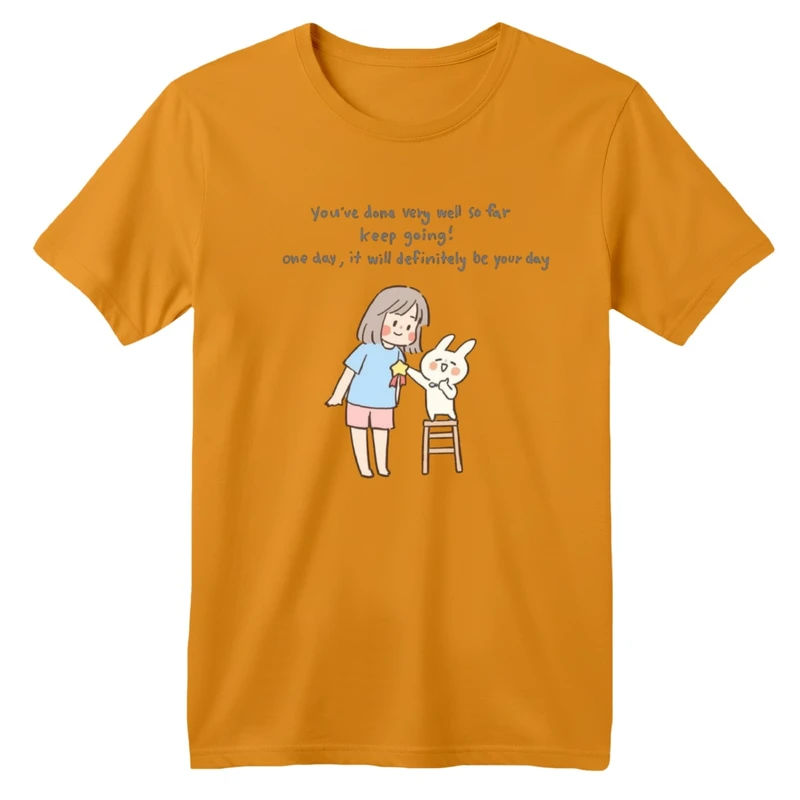 تی شرت آستین کوتاه بچگانه مدل دختر و خرگوش کد 3