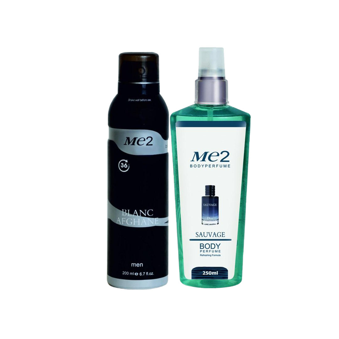  اسپری بدن مردانه می تو مدل بلک افغان حجم 200 میلی لیتر به همراه بادی اسپلش مردانه می تو مدل ساوج حجم 250 میلی لیتر 