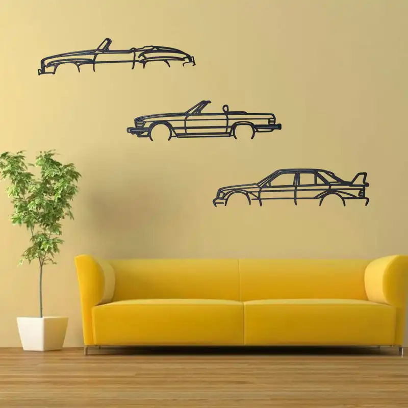 استیکر طرح خودرو کد e190 مجموعه 3 عددی