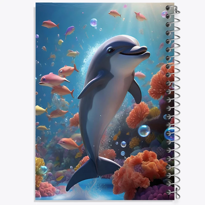 دفتر مشق 100 برگ خندالو طرح دلفین کد F6526