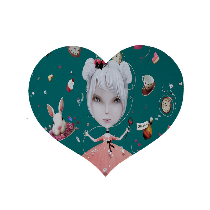 پادری مدل قلب طرح عروسک کد 6038 سایز 90x90 سانتی متر 