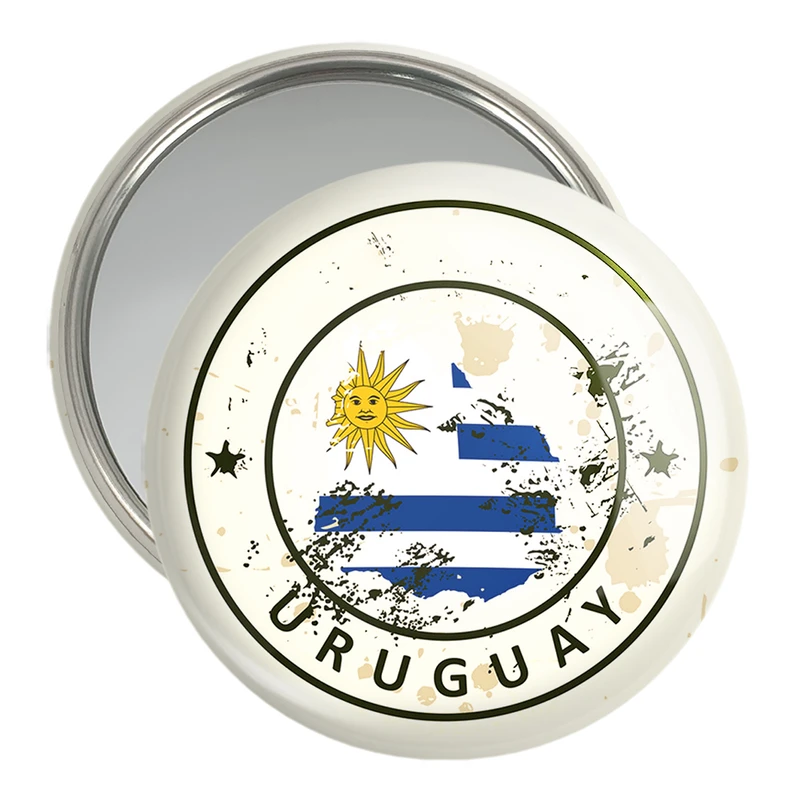 آینه جیبی خندالو مدل پرچم اروگوئه  کد 20568