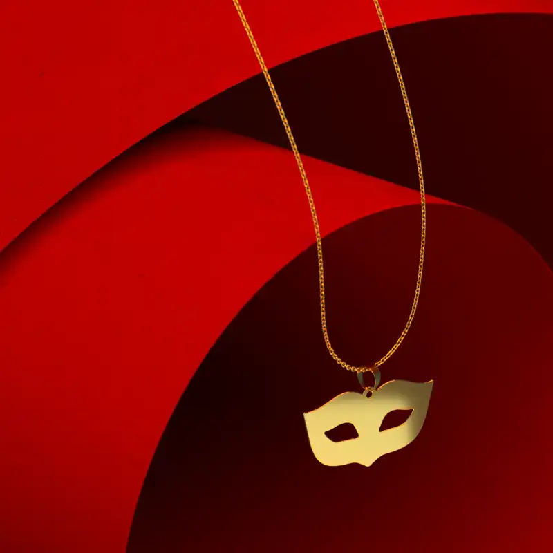 گردنبند طلا 18 عیار زنانه مدوپد مدل هالووین کد G3-1-1202