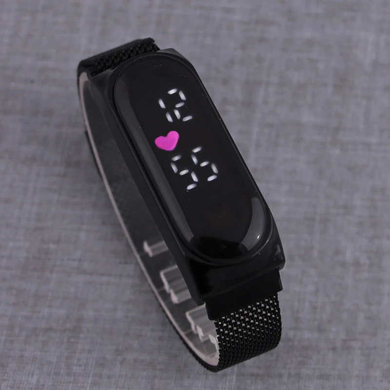 عکس شماره 2 : ساعت مچی دیجیتال مدل حصیری مگنتی طرح قلب mki