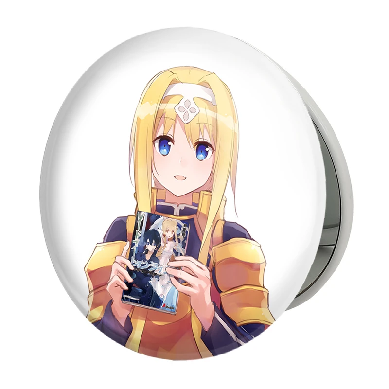 آینه جیبی خندالو طرح آلیس انیمه دختر مدل تاشو کد 12125 