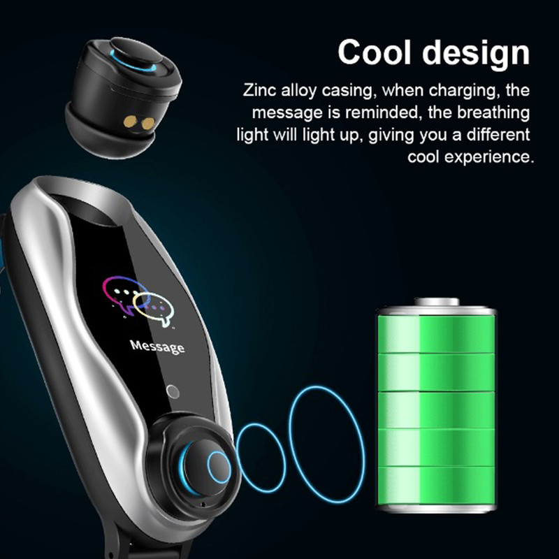 مچ بند هوشمند و هدست بلوتوثی مدل Wearbuds-T90