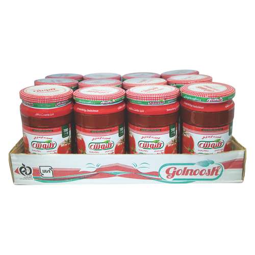 رب گوجه فرنگی گلنوش - 700 گرم بسته 12 عددی