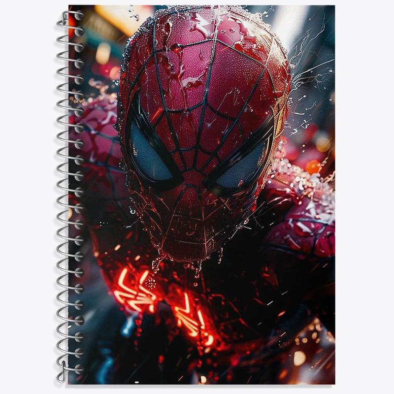 دفتر زبان 50 برگ خندالو مدل دو خط طرح مرد عنکبوتی (Spider Man) کد N1771