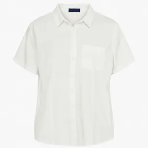 کراپ شومیز آستین کوتاه یقه برگردان زنانه مدل 2284