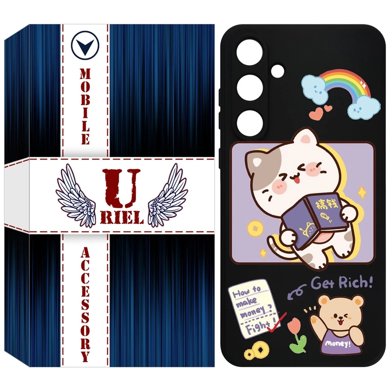 کاور یوریل مدل KSH کد 12 طرح گربه مناسب برای گوشی  موبایل سامسونگ Galaxy S25 FE