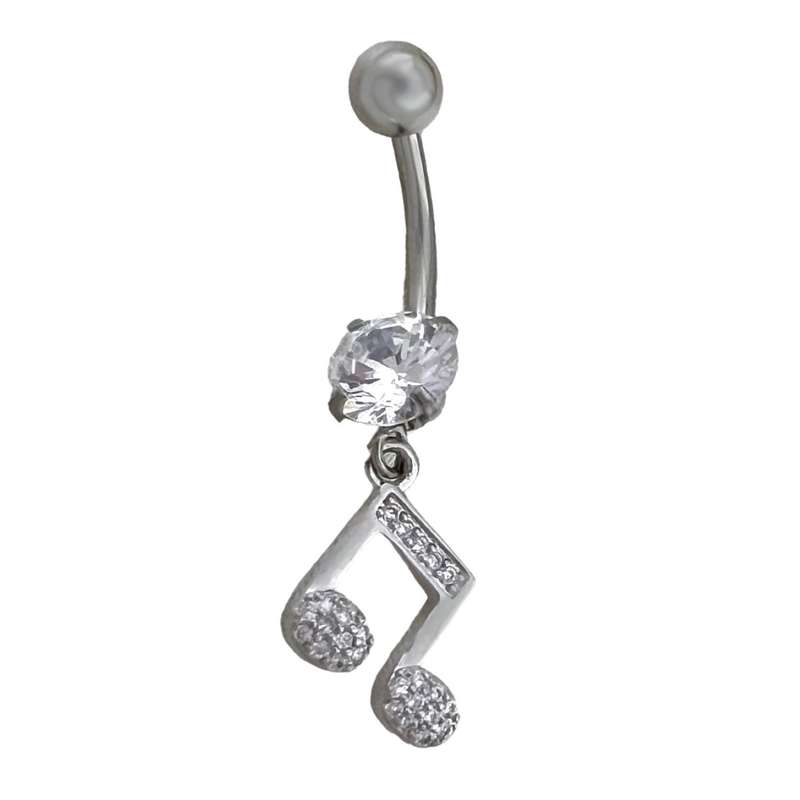 پیرسینگ ناف زنانه مدل نت موسیقی کد P4585 t پیرسینگ ناف زنانه مدل نت موسیقی کد P4585 t