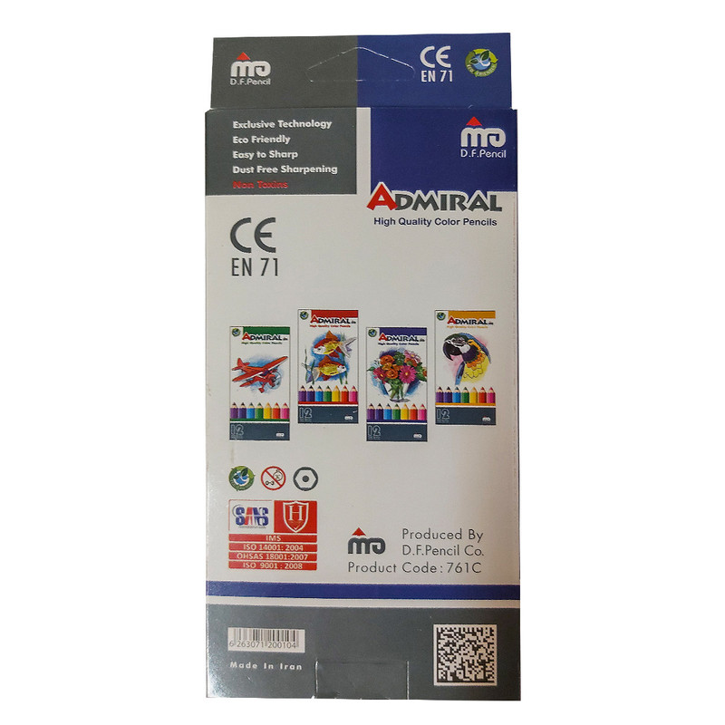 مداد رنگی 12 رنگ ادمیرال کد 19