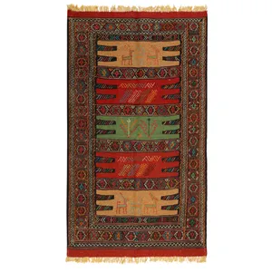 گلیم دستبافت دو متری کد 990761