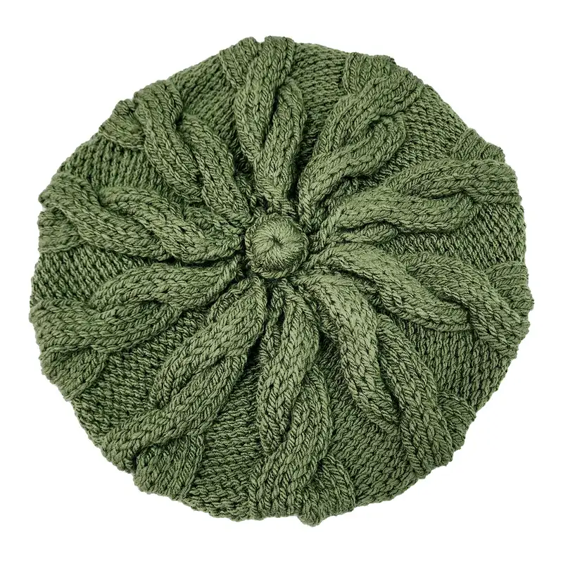 کلاه بافتنی زنانه مدل گیسو کد ZHT35-DGN