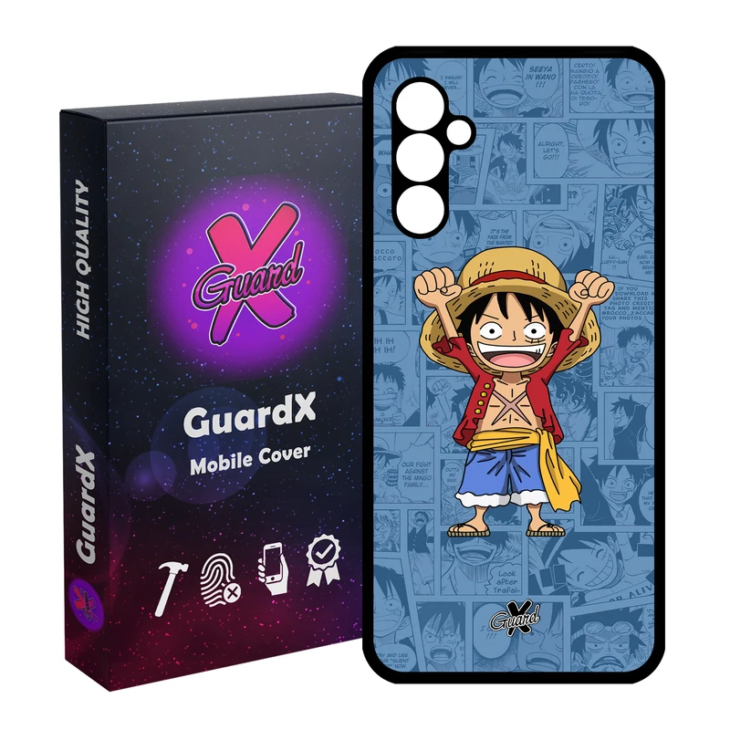 کاور گارد ایکس طرح One Piece Luffy Anime مدل Glass10464 مناسب برای گوشی موبایل سامسونگ Galaxy A24/A24 4G/M34 5G