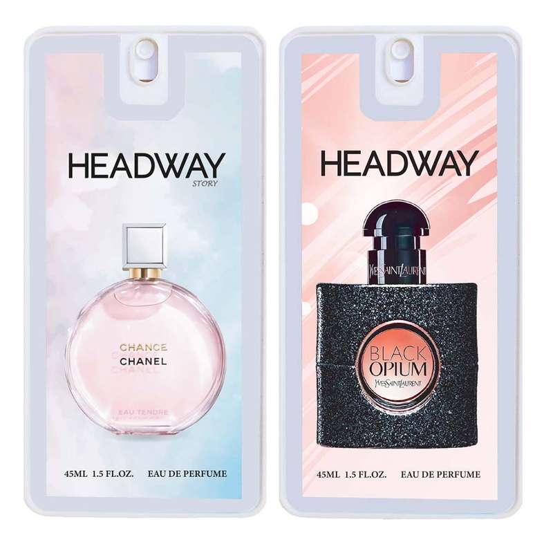 عطر جیبی زنانه هدوی مدل بلک اوپیوم و چنس شنل حجم 45 میلی لیتر مجموعه 2 عددی