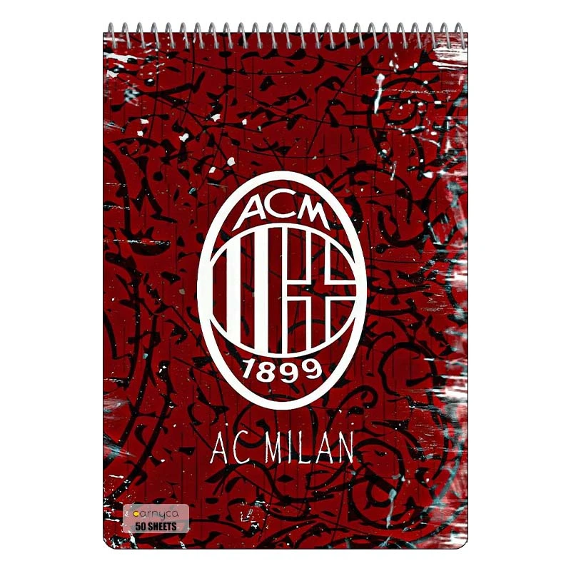 دفتر نقاشی 50 برگ سیمی کارنیکا طرح آ.ث. میلان AC Milan کد 25385