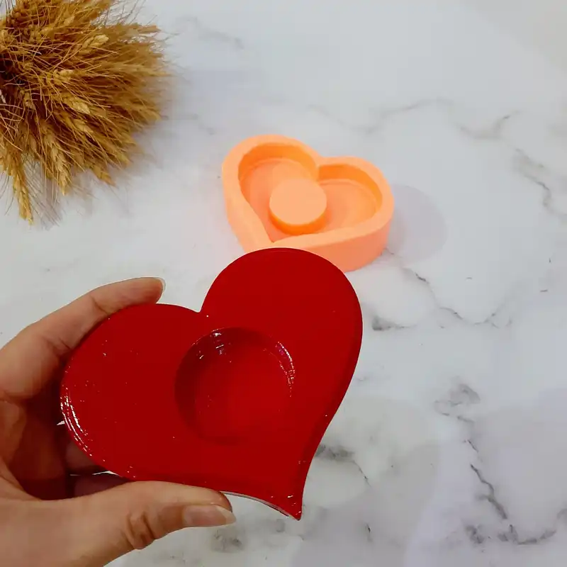قالب شمع سیلیکونی مدل قلب