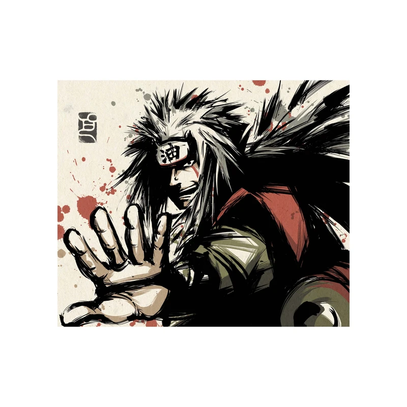 استیکر لپ تاپ و موبایل مدل انیمه طرح ناروتو استاد جیرایا Naruto jiraiya sensei کد 2826