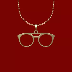 گردنبند طلا 18 عیار زنانه مدوپد مدل عینک کد Q2-1-1197