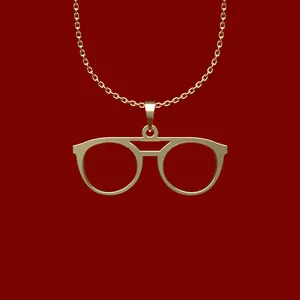 گردنبند طلا 18 عیار زنانه مدوپد مدل عینک کد Q2-1-1197