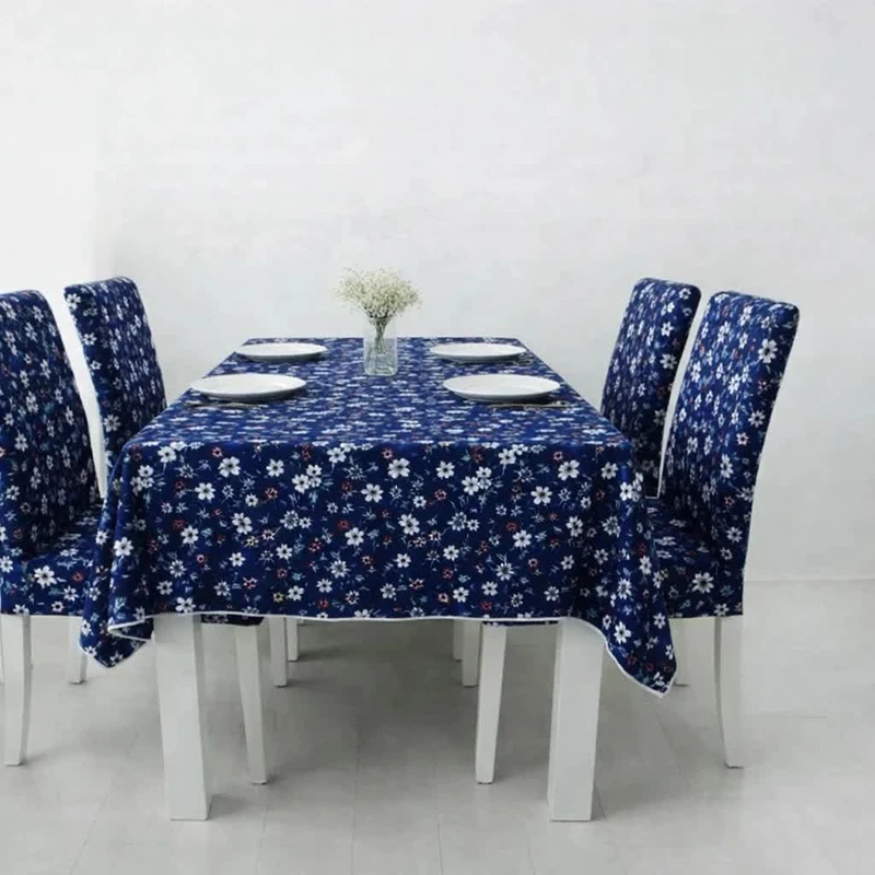 سفره 4 نفره  طرح گل بهاری آب 4 سایز 90*90 سانتی متر