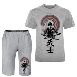 ست تی شرت آستین کوتاه و شلوارک راحتی مردانه_x000D_
 مدل مبارز A283