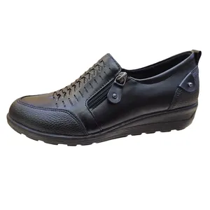 کفش طبی زنانه مدل زیپی رنگ مشکی