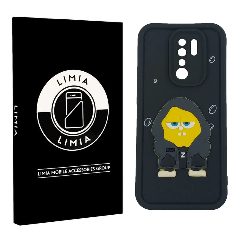 کاور لیمیا مدل سولید لنزدار طرح عروسکی برجسته مناسب برای گوشی موبایل شیائومی Redmi 9 /9 Prime