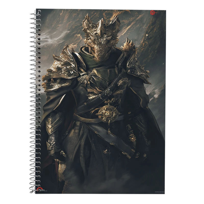 دفتر زبان 50 برگ مدوپد مدل سه خط طرح حیوانات جنگجو کد DF14923