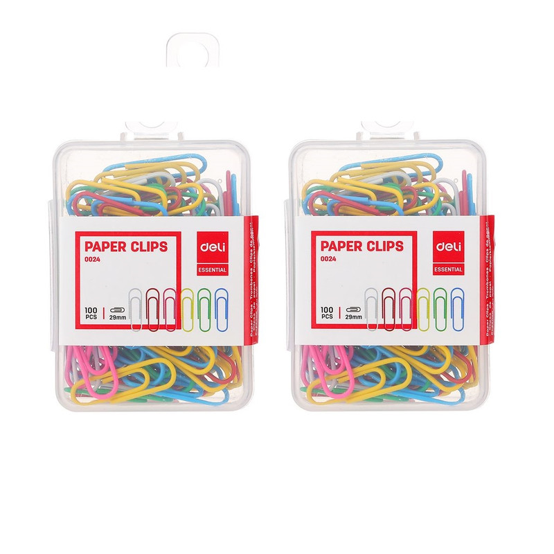 گیره کاغذ دلی مدل DL-0024-2 بسته 200 عددی