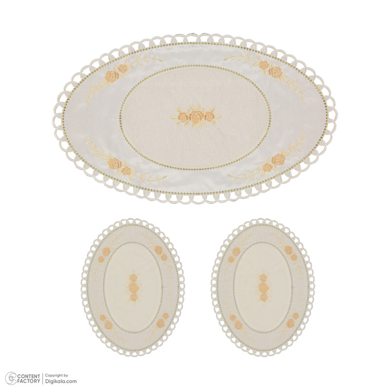 ست رومیزی سه تکه مدل رز کد R3ROS001