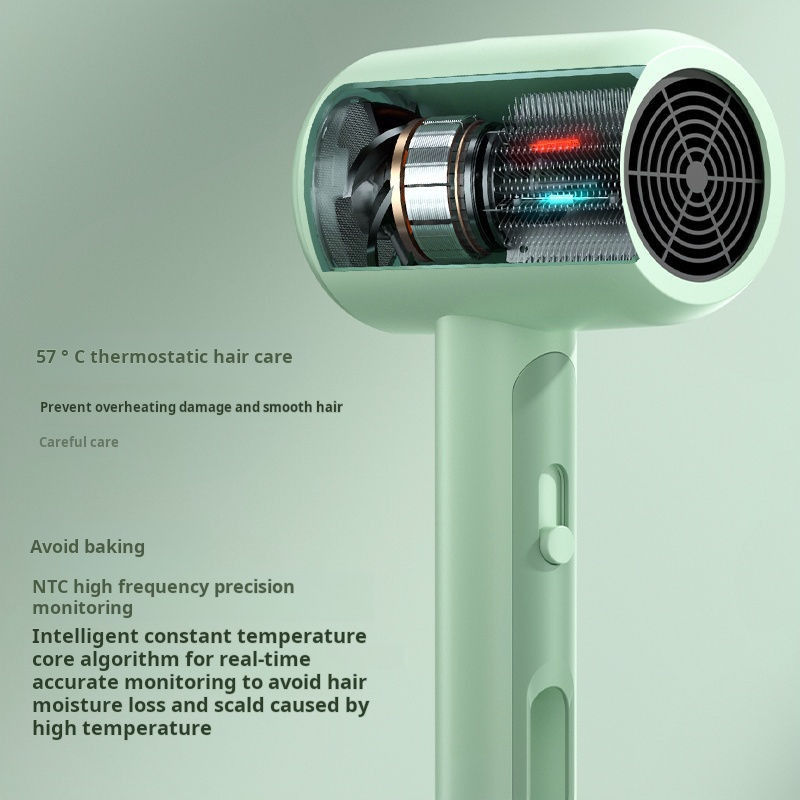 سشوار حرفه ای نوا مدل B2 با توان 3600 وات، موتور DC، تنظیم دما در دو حالت، خشک کنندگی قوی، کاهش وز مو، حجم‌دهندگی، همراه با سری متمرکزکننده پهن